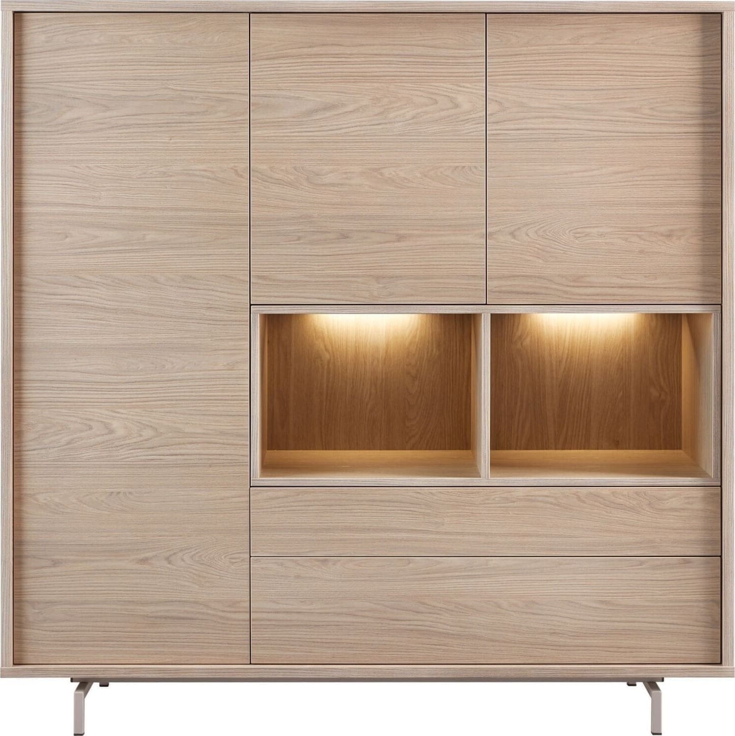 Pronto Wonen Opbergkast Famosa bruin 150x150x45 cm Bruin Opbergkast