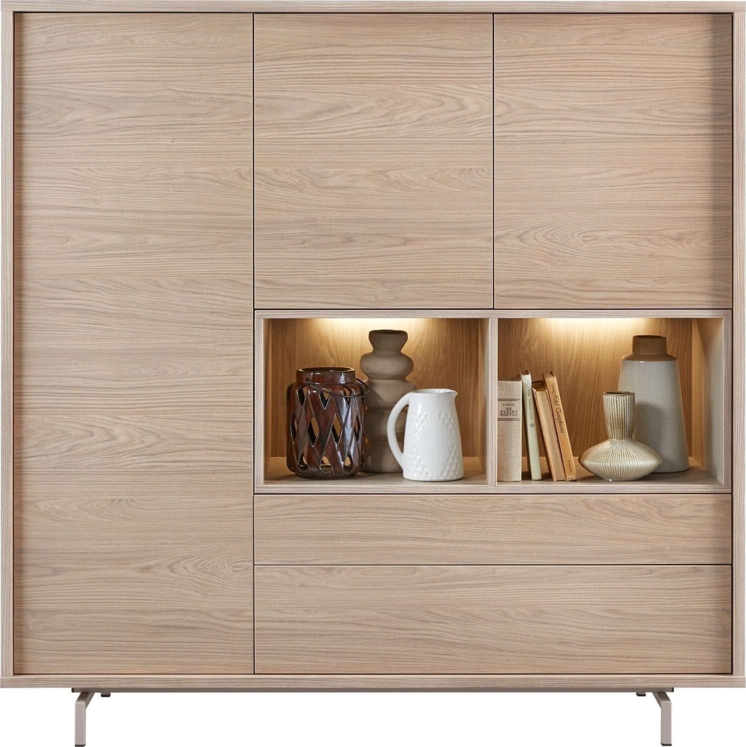 Pronto Wonen Opbergkast Famosa bruin 150x150x45 cm Bruin Opbergkast