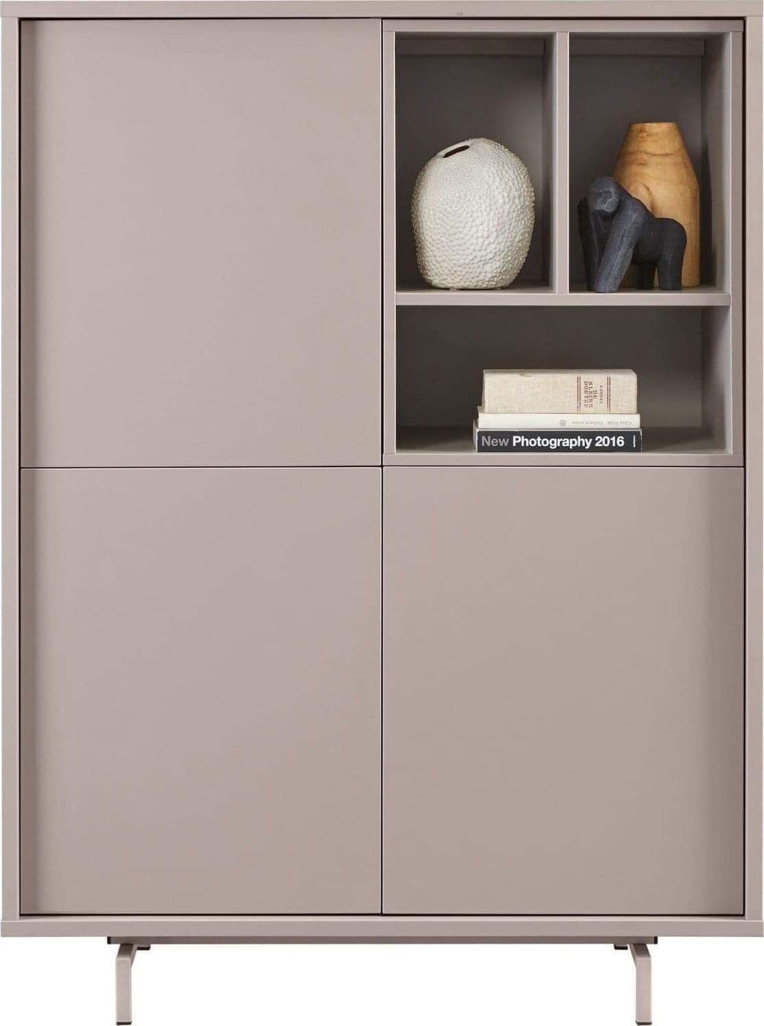 Pronto Wonen Opbergkast Famosa grijs 136x102x45 cm Grijs Opbergkast