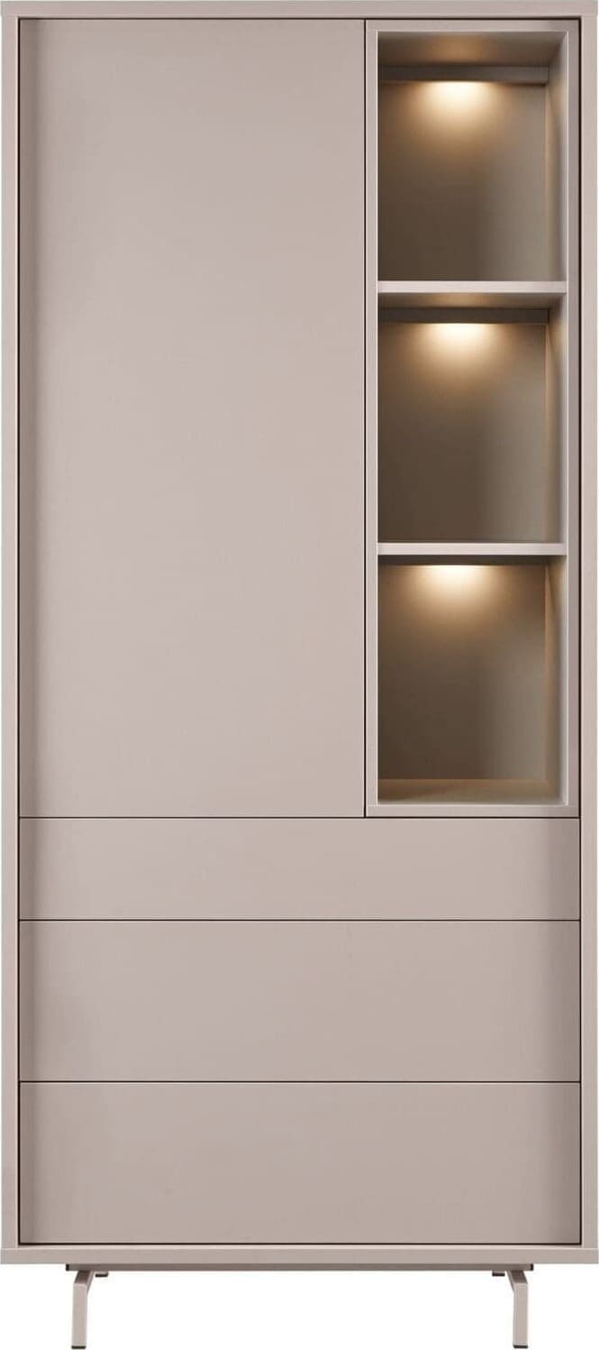 Pronto Wonen Opbergkast Famosa grijs 187x83x45 cm Grijs Opbergkast