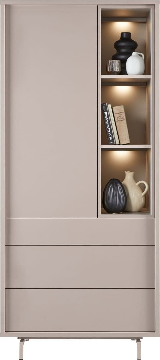 Pronto Wonen Opbergkast Famosa grijs 187x83x45 cm Grijs Opbergkast