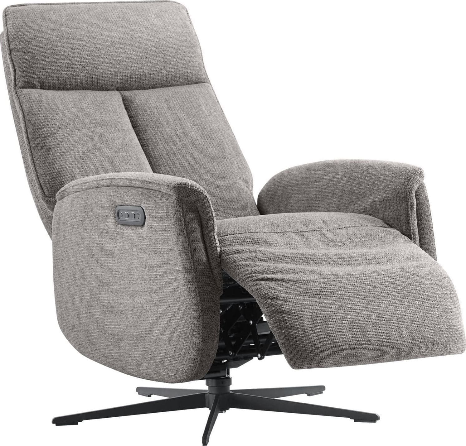 Pronto Wonen Relaxfauteuil Assele elektrisch antraciet Antraciet Fauteuil