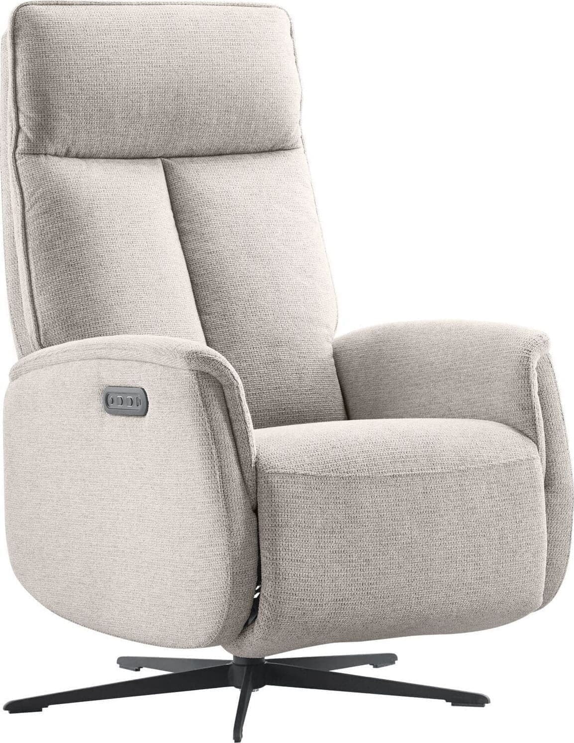 Pronto Wonen Relaxfauteuil Assele elektrisch lichtgrijs Grijs Fauteuil