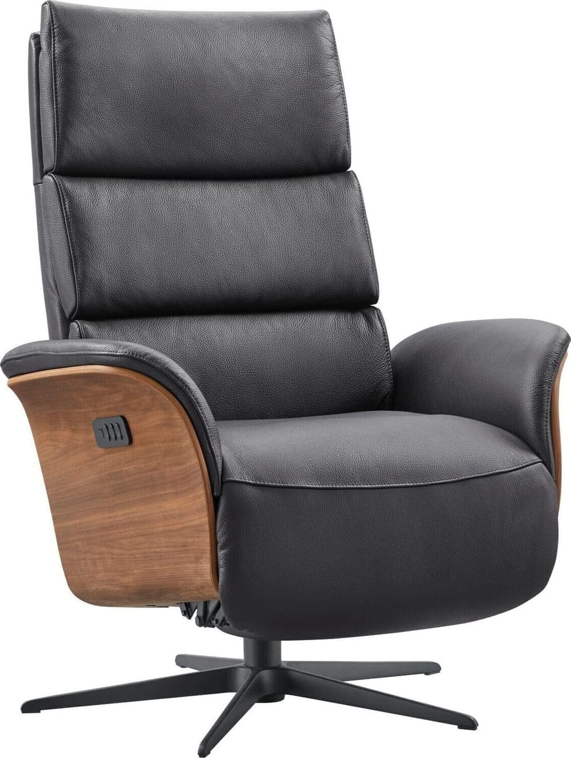 Pronto Wonen Relaxfauteuil Liri elektrisch zwart Zwart Fauteuil