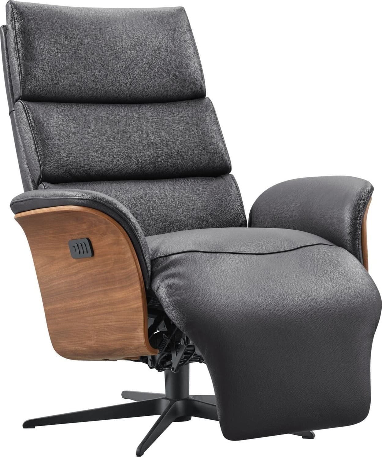 Pronto Wonen Relaxfauteuil Liri elektrisch zwart Zwart Fauteuil