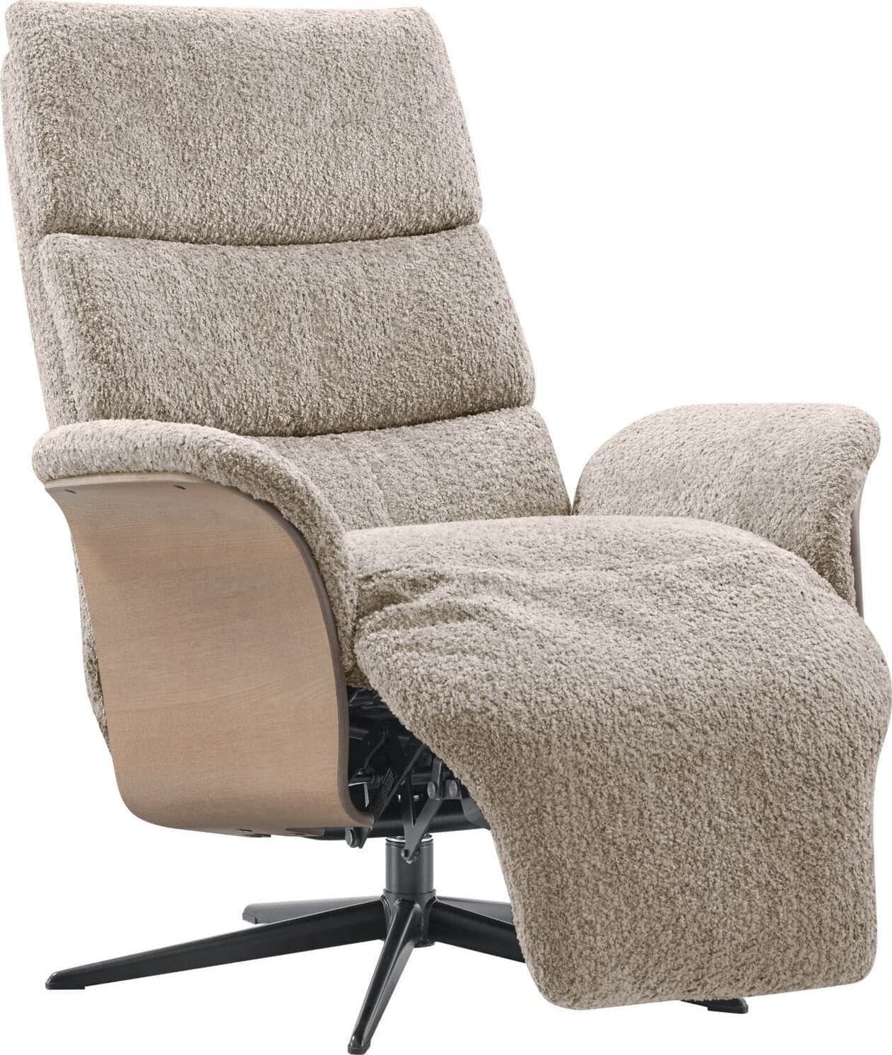 Pronto Wonen Relaxfauteuil Liri taupe Taupe Fauteuil