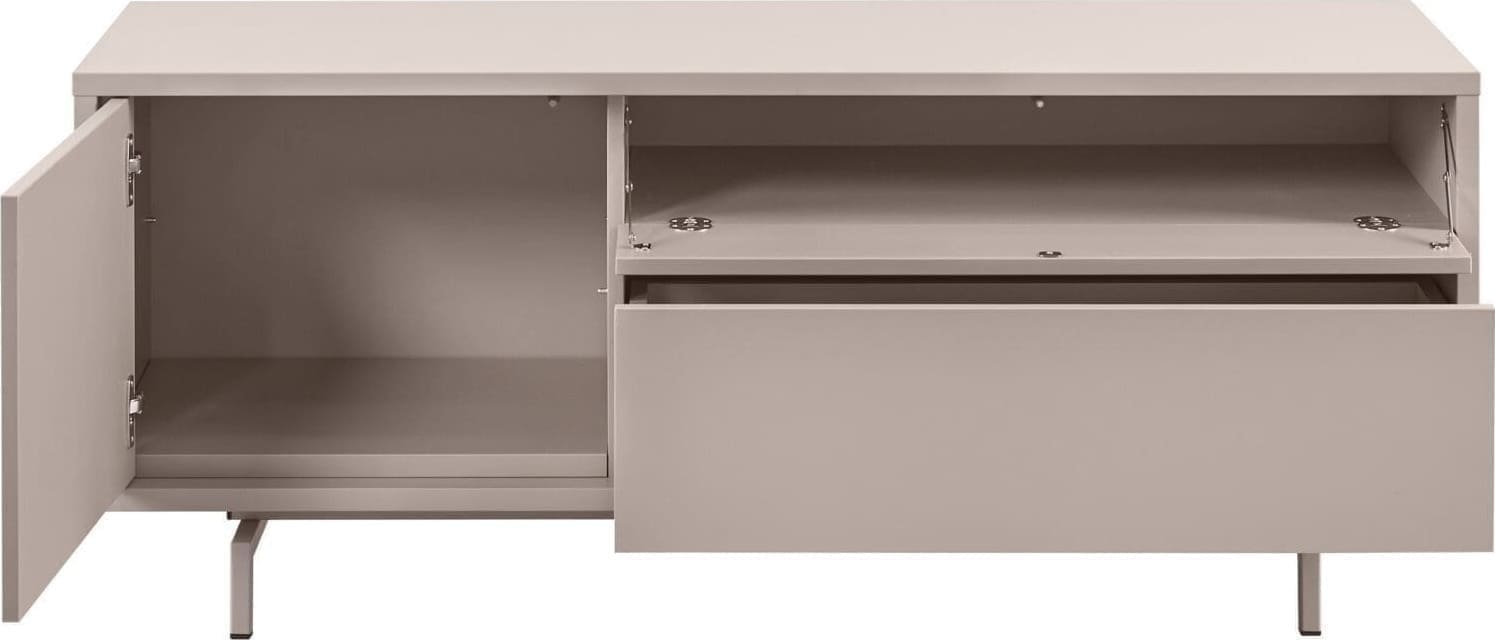 Pronto Wonen TV-meubel Famosa 132 cm grijs Grijs Tv-meubel|Tv-dressoir