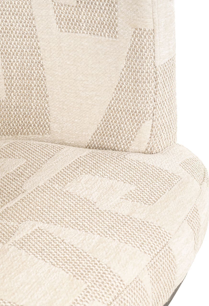Richmond Interiors Bar/counterstoel Cheyenne beige graffic Beige Barstoel