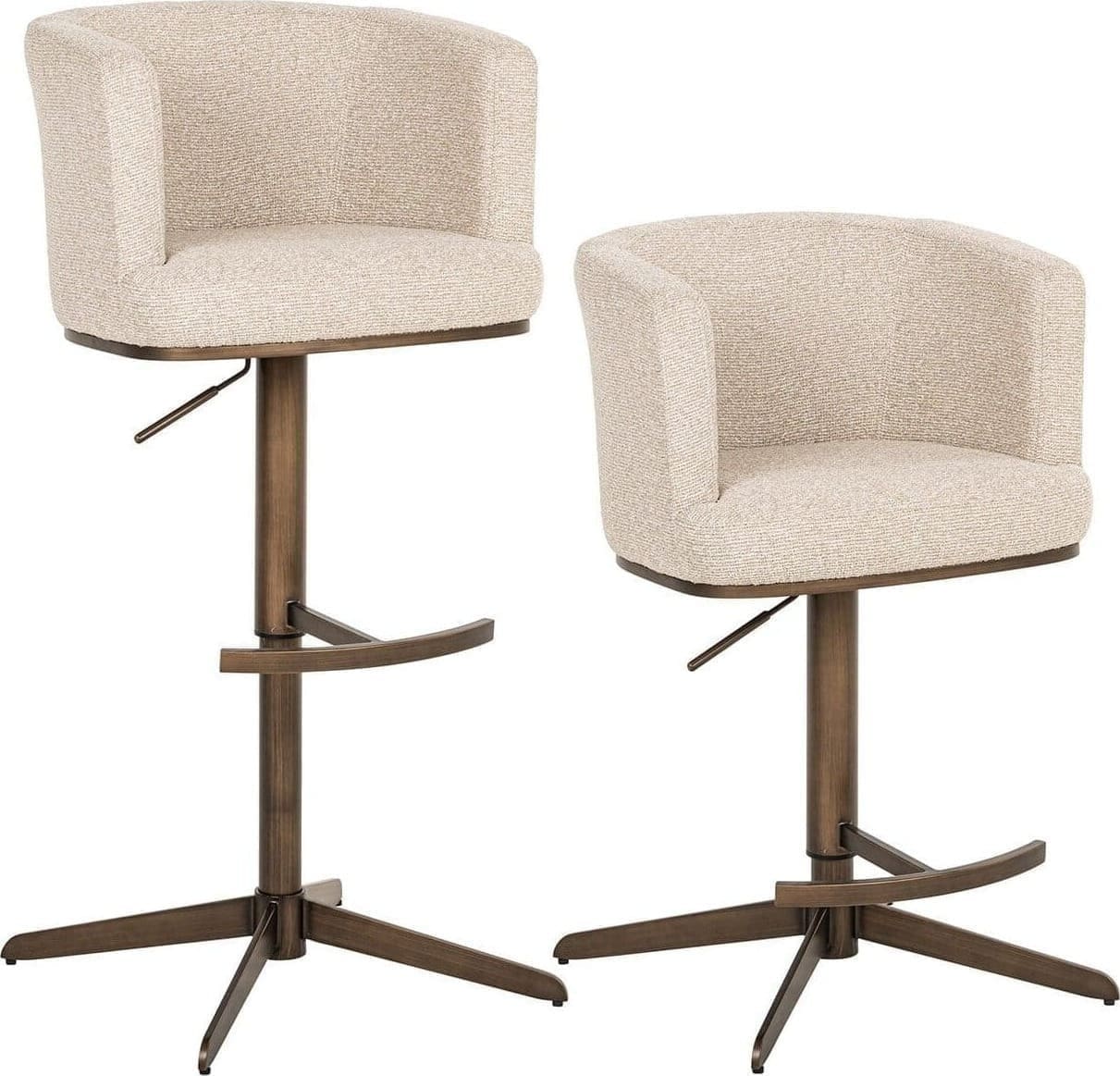 Richmond Interiors Bar/counterstoel Cheyenne biscotti Barstoel