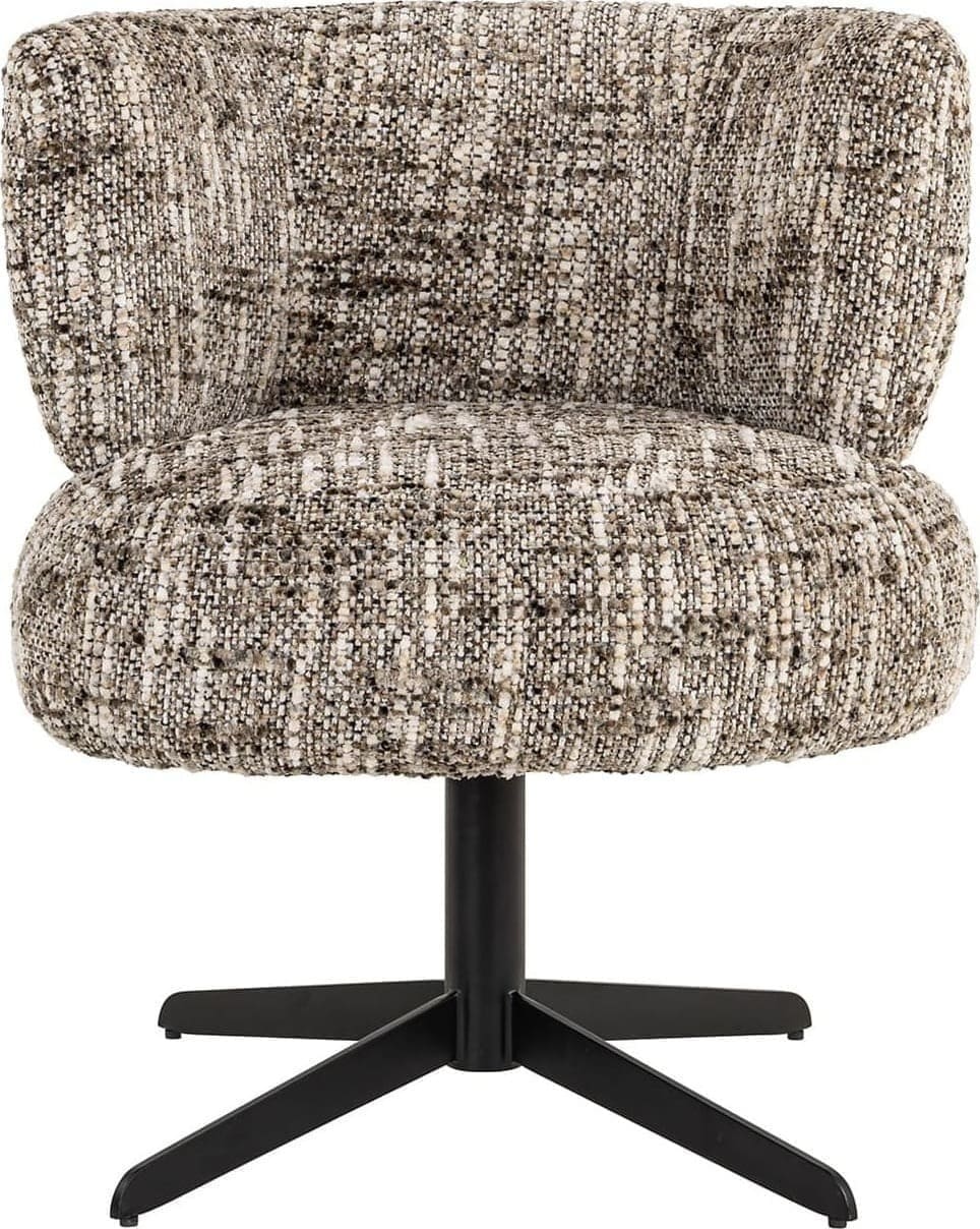 Richmond Interiors Draaistoel Alexis brown omara Bruin Eetkamerstoel