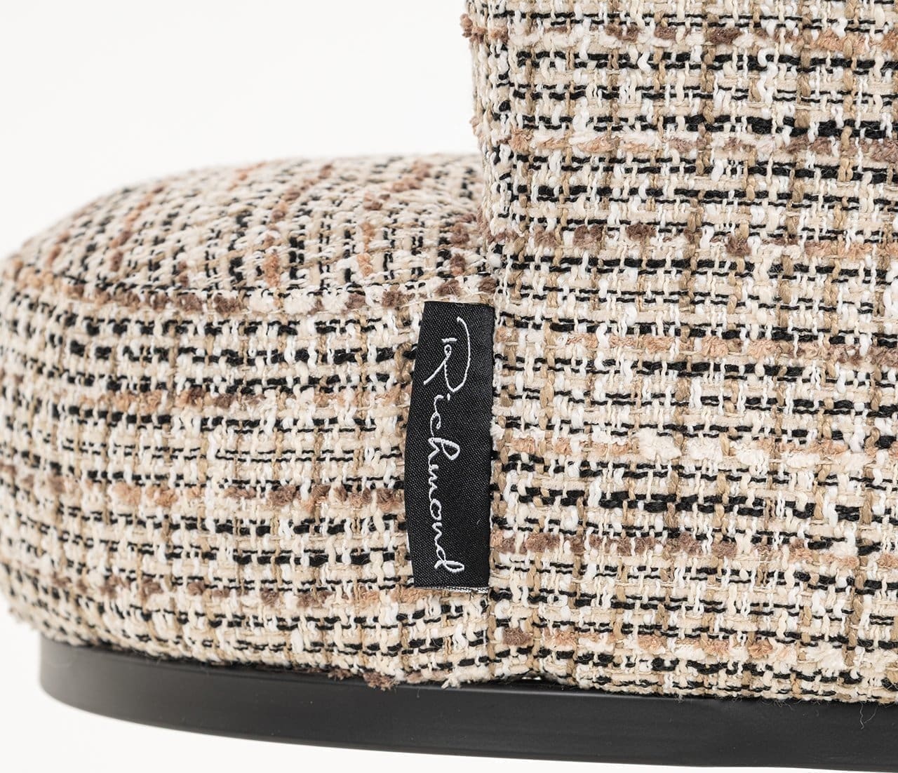 Richmond Interiors Draaistoel Rochenne met wielen trendy nature Eetkamerstoel