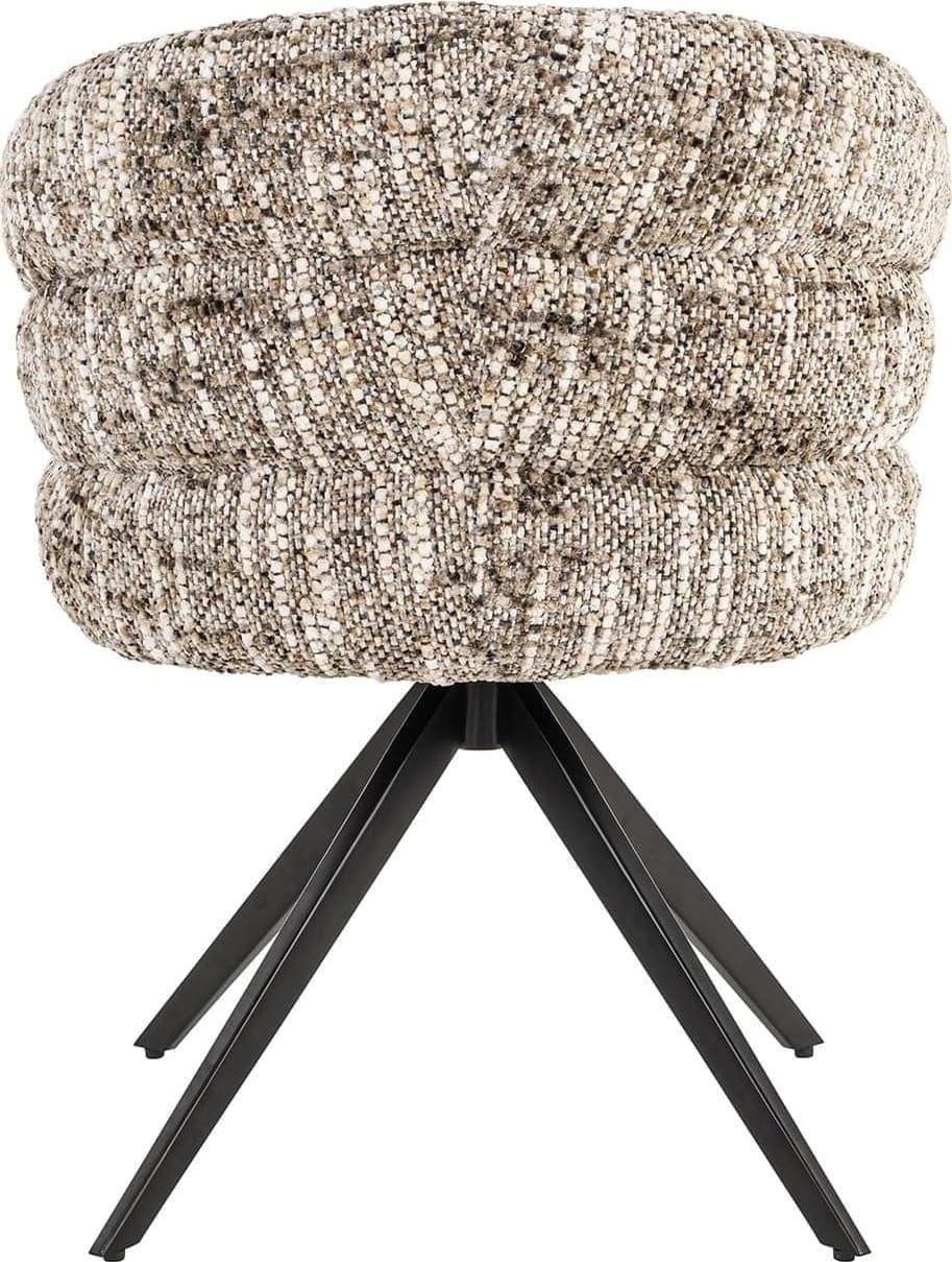 Richmond Interiors Draaistoel Serenity brown omara Bruin Eetkamerstoel