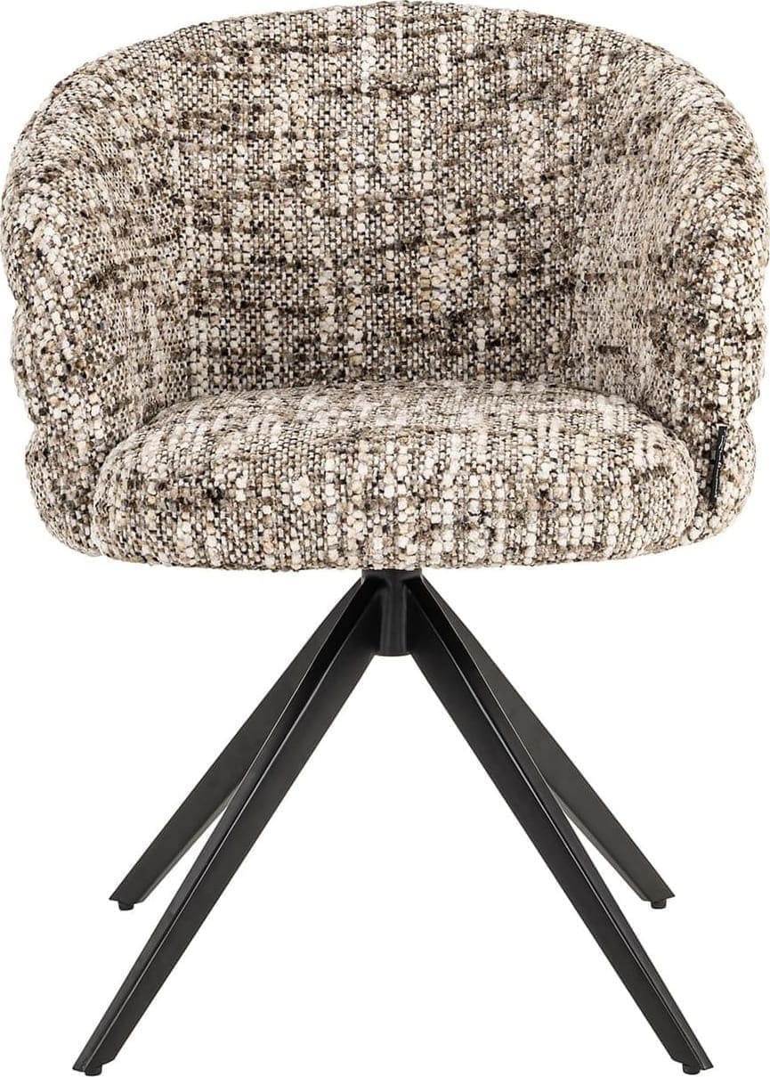 Richmond Interiors Draaistoel Serenity brown omara Bruin Eetkamerstoel