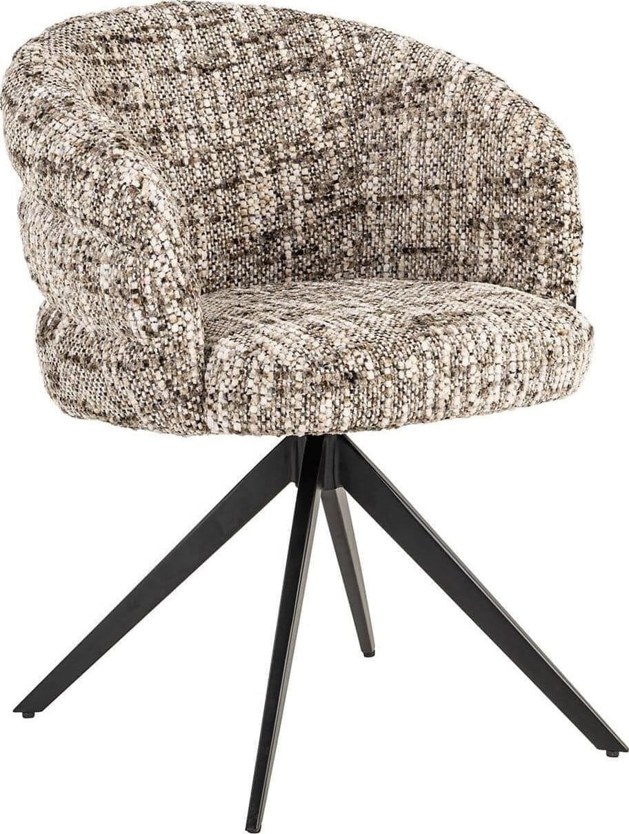 Richmond Interiors Draaistoel Serenity brown omara Bruin Eetkamerstoel