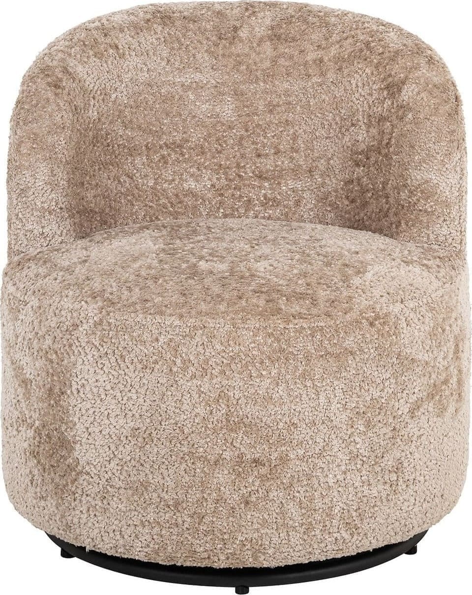 Richmond Interiors Draaistoel kids Jackie sheep nature Taupe Fauteuil
