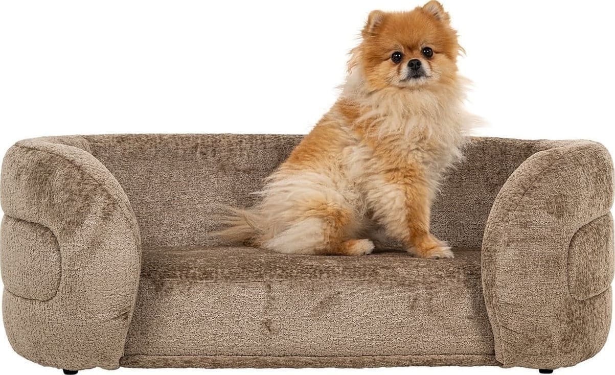 Richmond Interiors Huisdierenbed Bingo taupe chenille Taupe Bed