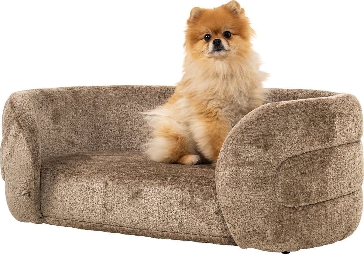 Richmond Interiors Huisdierenbed Bingo taupe chenille Taupe Bed