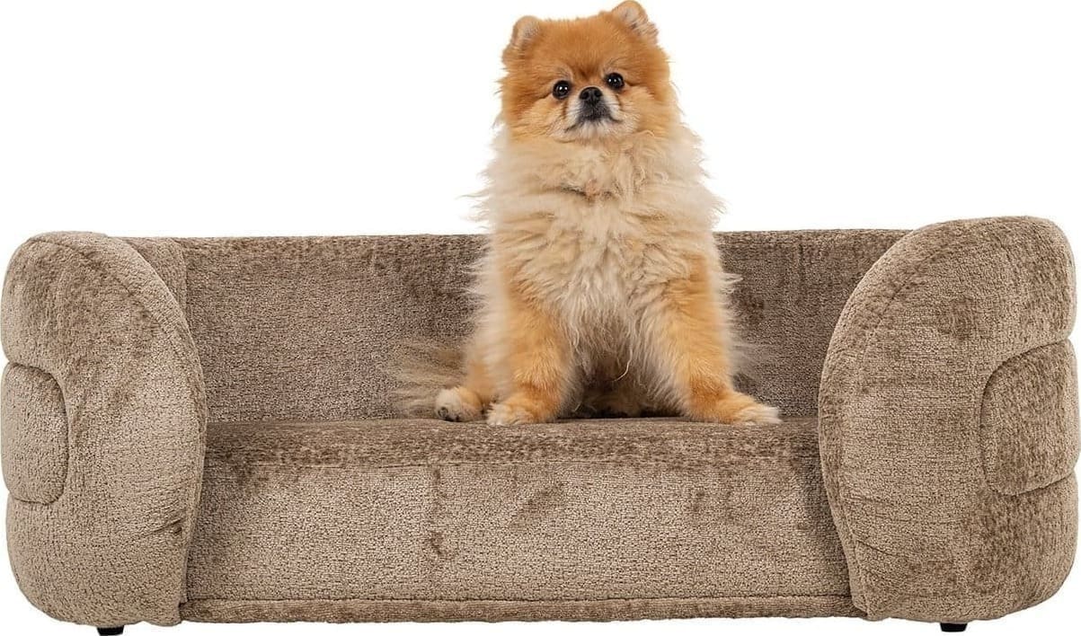 Richmond Interiors Huisdierenbed Bingo taupe chenille Taupe Bed