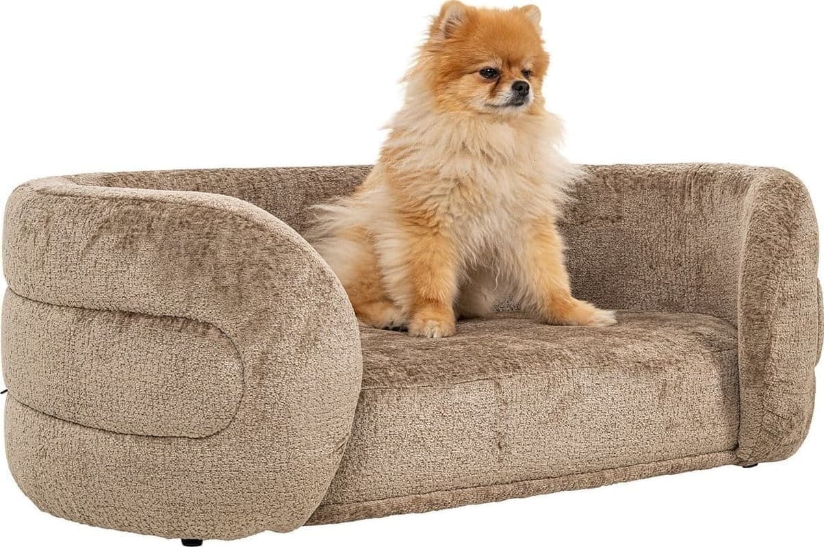 Richmond Interiors Huisdierenbed Bingo taupe chenille Taupe Bed
