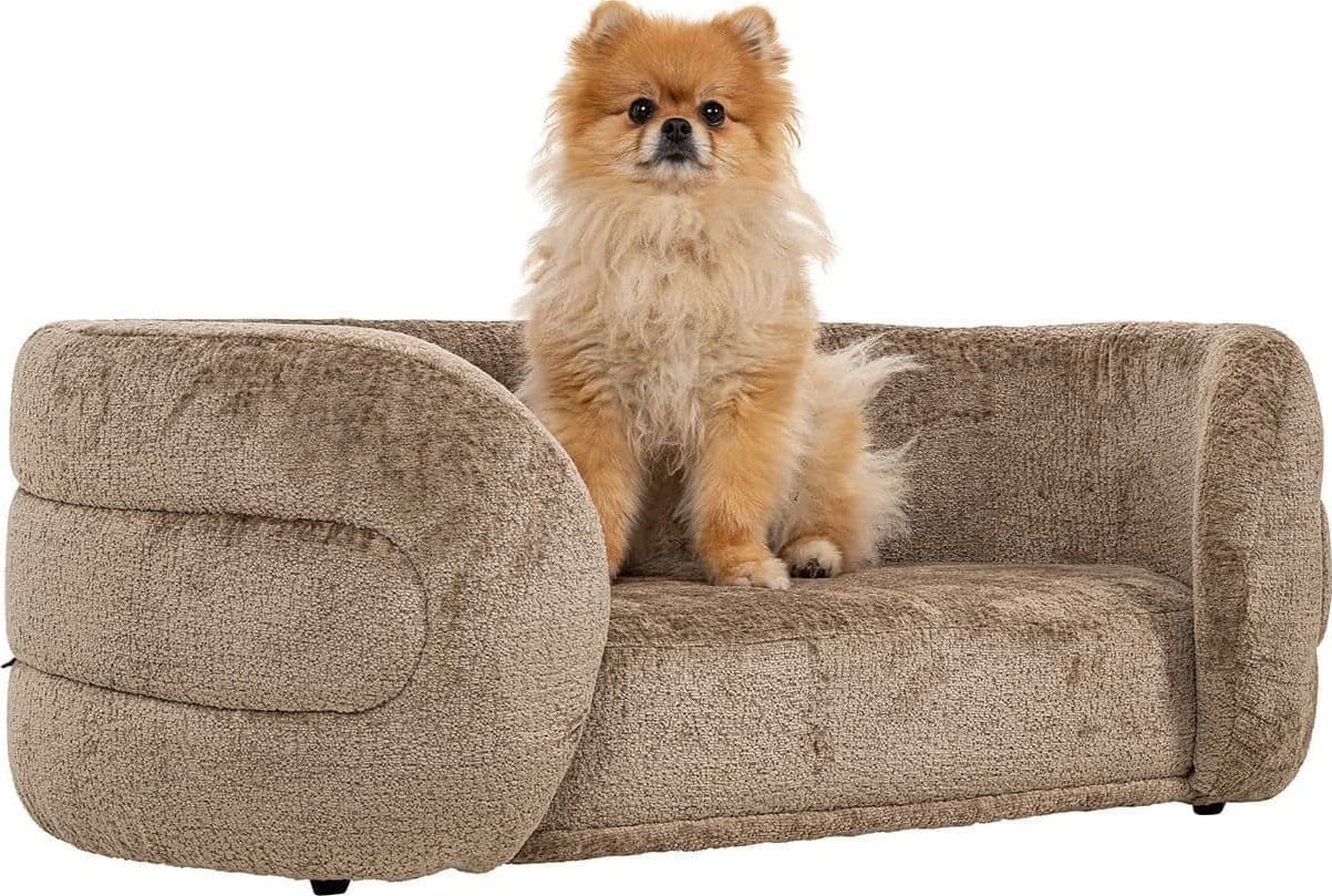 Richmond Interiors Huisdierenbed Bingo taupe chenille Taupe Bed