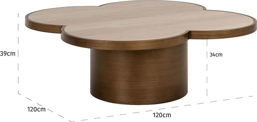 Richmond Interiors Salontafel Clover Beige Salontafel