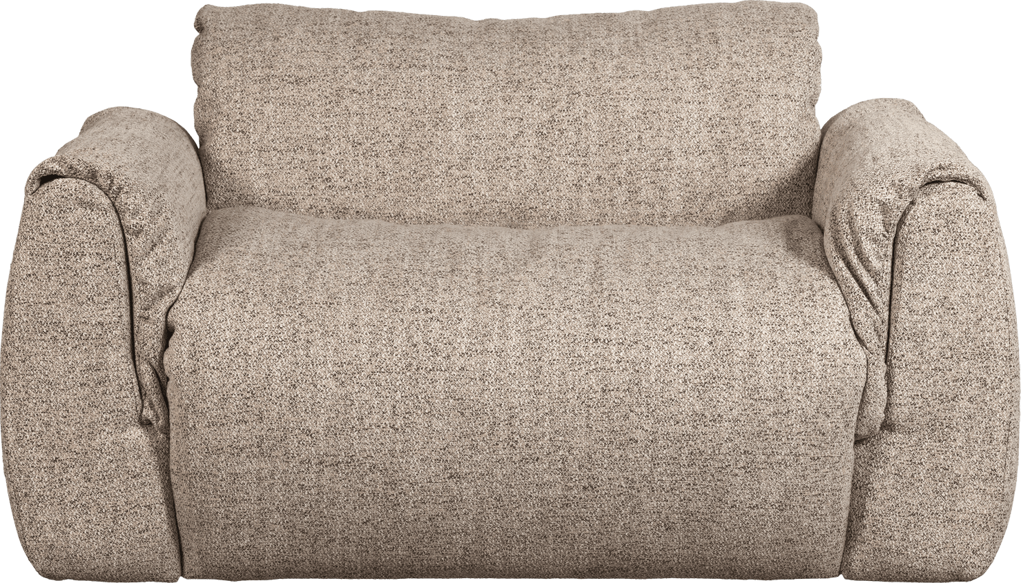 WOOOD Baggy loveseat geweven stof bruin melange Bruin melange 2-zitsbank