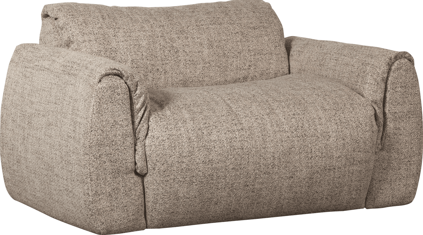 WOOOD Baggy loveseat geweven stof bruin melange Bruin melange 2-zitsbank