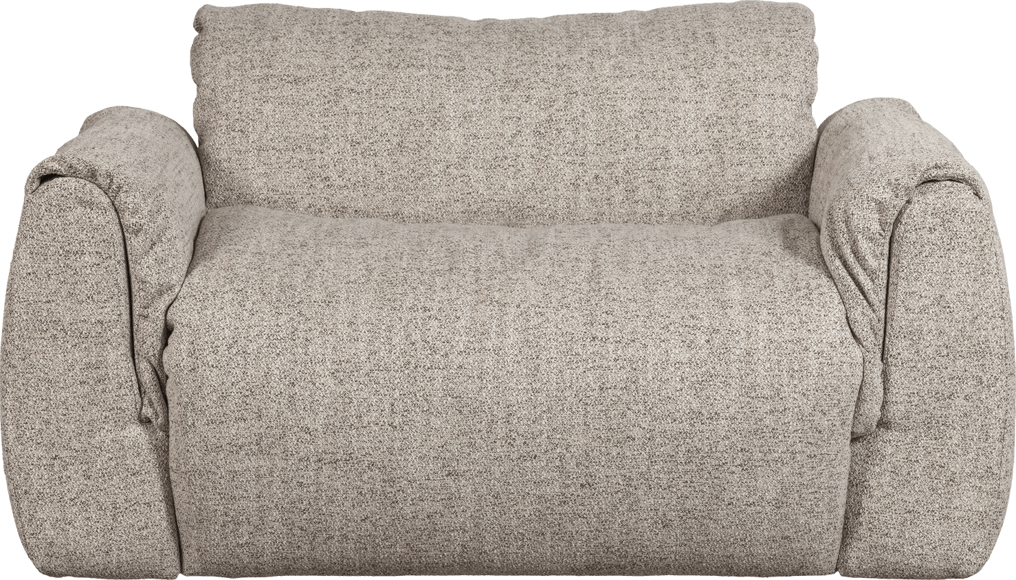 WOOOD Baggy loveseat geweven stof naturel melange Naturel melange 2-zitsbank