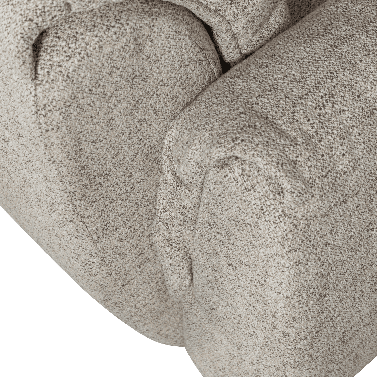 WOOOD Baggy loveseat geweven stof naturel melange Naturel melange 2-zitsbank