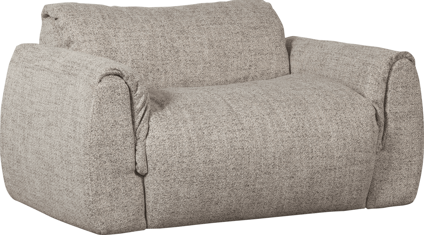 WOOOD Baggy loveseat geweven stof naturel melange Naturel melange 2-zitsbank