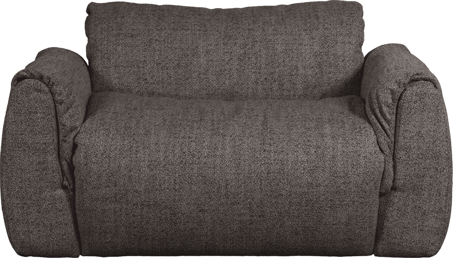 WOOOD Baggy loveseat geweven stof warmgrijs melange Warmgrijs melange 2-zitsbank