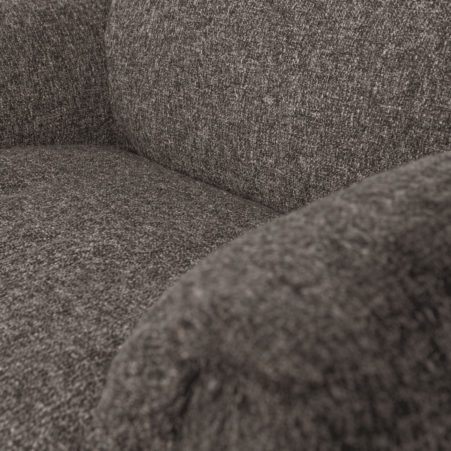 WOOOD Baggy loveseat geweven stof warmgrijs melange Warmgrijs melange 2-zitsbank