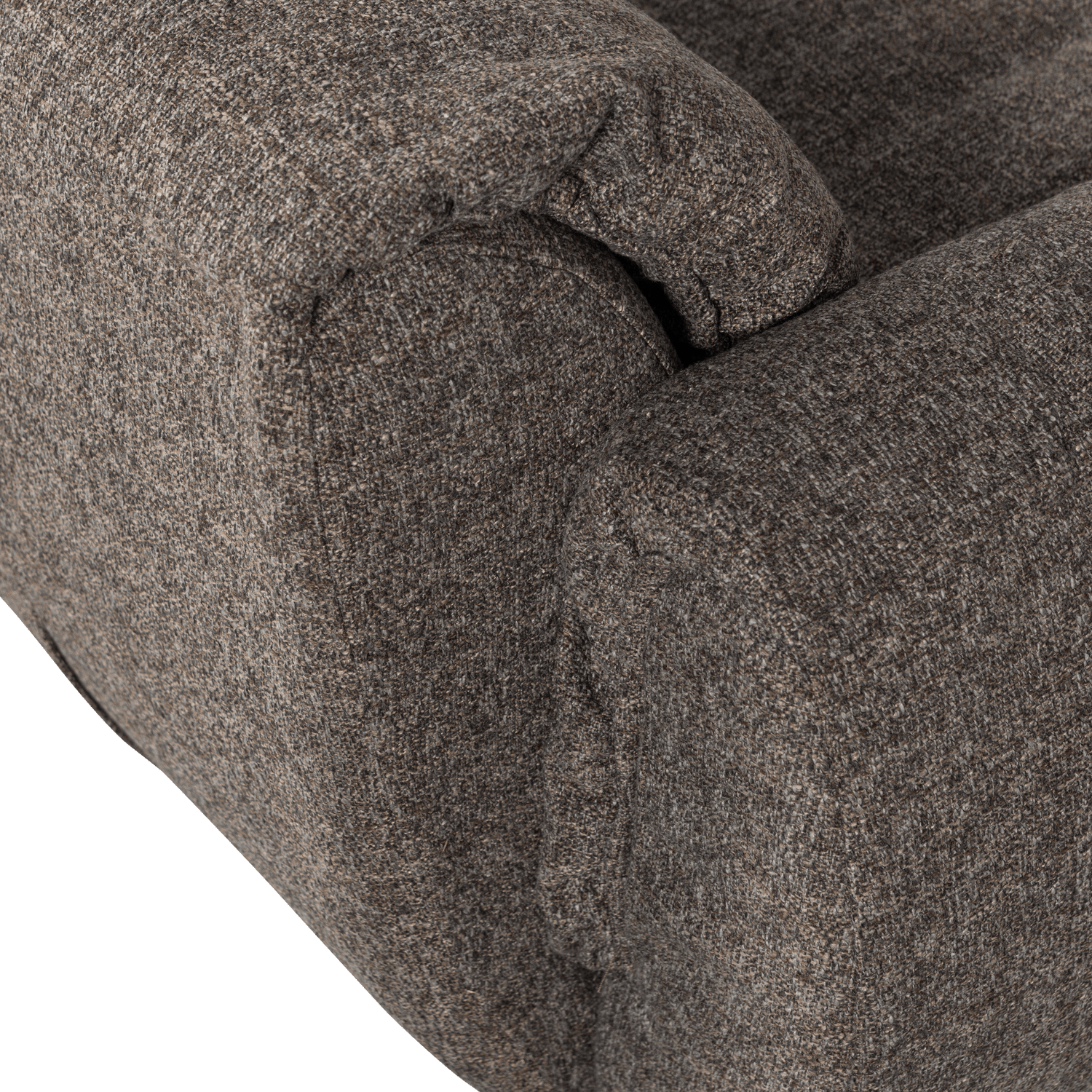 WOOOD Baggy loveseat geweven stof warmgrijs melange Warmgrijs melange 2-zitsbank