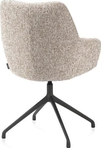 Xooon Mats armstoel aluminium frame 4-poots - draaibaar rough off black - stof Luton - koper Koper Armstoel