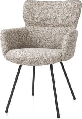 Xooon Sage armstoel 4-pootjes graphiet - rough off black - steelbrown - selected choices Armstoel