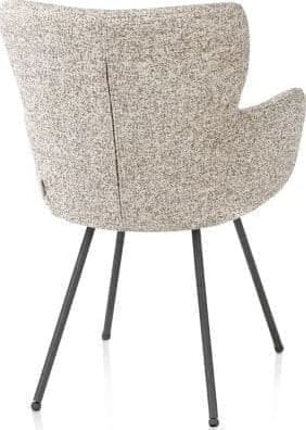 Xooon Sage armstoel 4-pootjes graphiet - stof Luton - koper Koper Armstoel