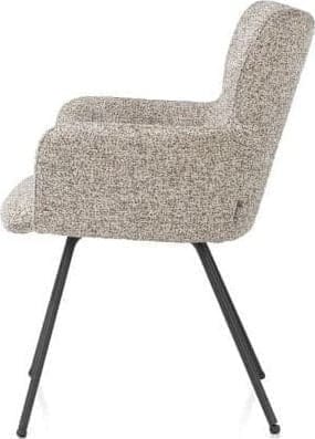 Xooon Sage armstoel 4-pootjes graphiet - stof Luton - koper Koper Armstoel