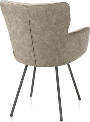 Xooon Sage armstoel 4-pootjes graphiet - stof Oregon - beige Beige Armstoel