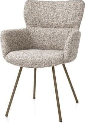 Xooon Sage armstoel 4-pootjes steelbrown - stof Luton - koper Koper Armstoel