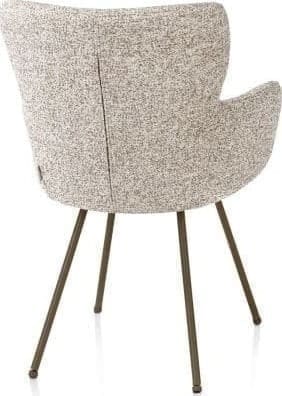 Xooon Sage armstoel 4-pootjes steelbrown - stof Luton - koper Koper Armstoel