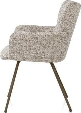 Xooon Sage armstoel 4-pootjes steelbrown - stof Luton - koper Koper Armstoel