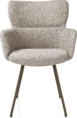 Xooon Sage armstoel 4-pootjes steelbrown - stof Luton - koper Koper Armstoel