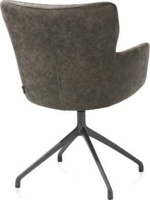 Xooon Sage armstoel draaibaar - alu frame in graphiet - rough off black - steelbrown - selected choices Armstoel