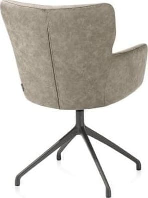 Xooon Sage armstoel draaibaar - graphiet - stof Oregon - beige Beige Armstoel