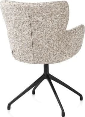 Xooon Sage armstoel draaibaar - rough off black - stof Luton - koper Koper Armstoel