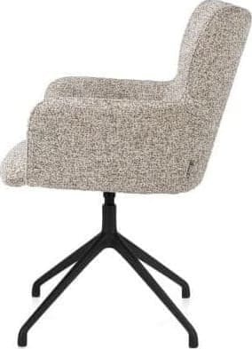 Xooon Sage armstoel draaibaar - rough off black - stof Luton - koper Koper Armstoel