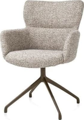 Xooon Sage armstoel draaibaar - steelbrown - stof Luton - koper Koper Armstoel