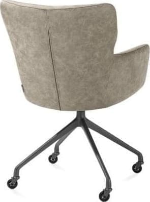 Xooon Sage armstoel + wielen - alu frame in graphiet - stof Oregon - beige Beige Armstoel
