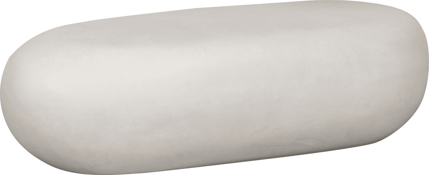 vtwonen Pebble salontafel betonlook wit 28x100x43cm Wit Salontafel