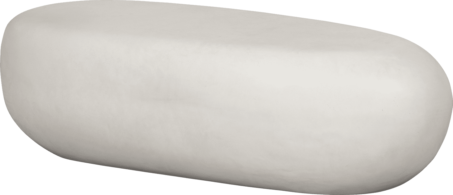 vtwonen Pebble salontafel betonlook wit 28x100x43cm Wit Salontafel